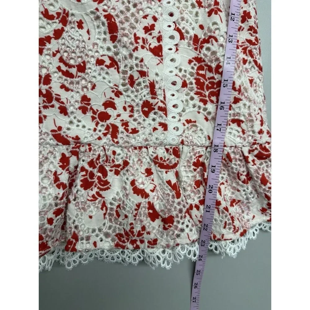 La Maison Talulah Dance & Romance Lacey Eyelet Mini Dress Cottagecore. Sz M
